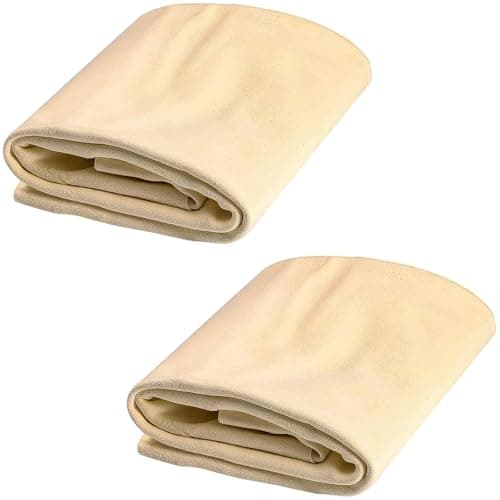 Image of XNBTFK 2 PCS Chamois Leathers for Cars, 40 x 30 cm Soft Shammy Leather Cloth for Car, Ultra Absorbent and Scratch Free for Car Detailing, Windows, Motorcycle Cleaning