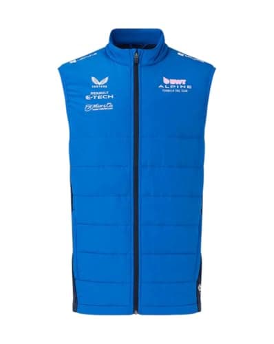 Image of Alpine F1 Team Official Padded Hybrid Gilet Jacket, Blue, 2025 Collection (UK, Alpha, XXL, Regular, Regular, Blue)