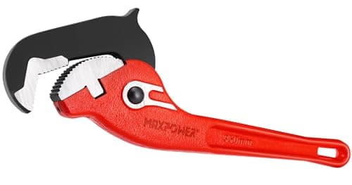 Image of MAXPOWER 14-inch Pipe Wrench, Self-Adjusting Pipe Wrench, Rapid Grip Multi-function Quick Self Adjustable Plumbing Pipe Capacity 0.7"-2"
