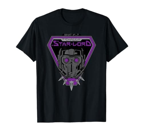 Image of Marvel WHAT IF...? T'Challa Star-Lord Helmet T-Shirt