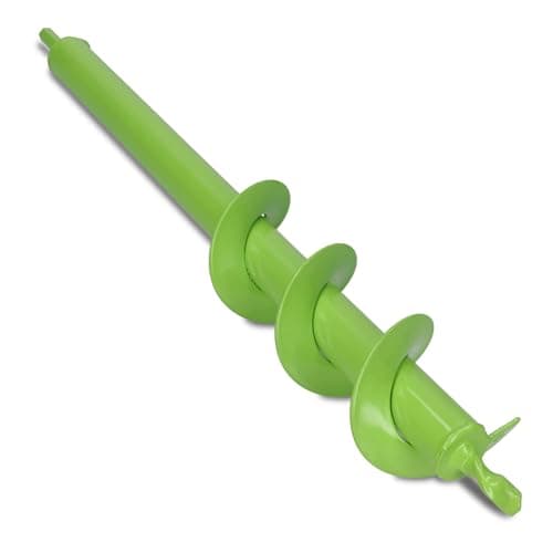 Image of WERHE Earth auger for drill 80 mm Ø, 450 mm long - Garden auger for cordless screwdriver for planting, flower and hole digging - Digging tool for garden