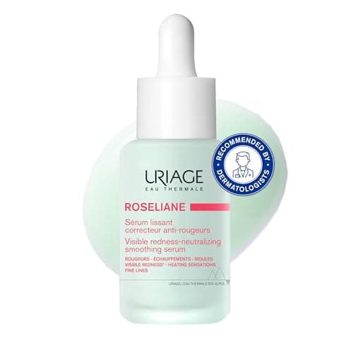 Image of Uriage Roseliane Anti-Redness Smoothing Serum – Soothes Flushing, Reduces Fine Lines & Calms – Niacinamide, Hesperidin & Enoxolone – Suitable for Sensitive Skin – Fragrance-Free – 30ml