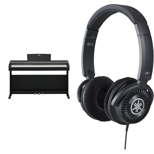 Image of Yamaha ARIUS YDP-145 Digital Piano - Classic and Elegant Home Piano for Beginners and Hobbyists bundled with HPH-150 Headphones