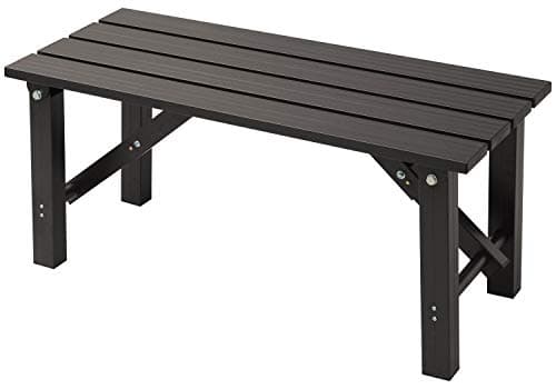 Image of GardenMaster Dark Brown Aluminum Folding Bench, 90 x 36 x 40 cm, Classic Style, Rectangular, 8 kg Max Weight, Easy to Store