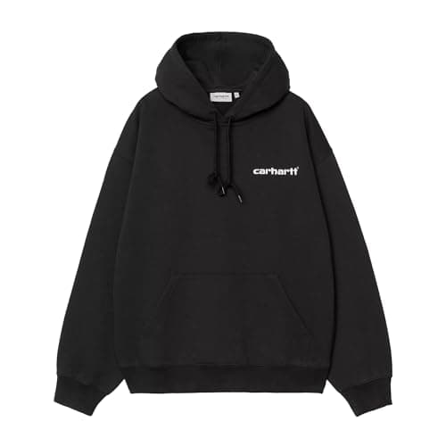 Image of CARHARTT WIP Caps Hoodie Black (UK, Alpha, L, Regular, Regular, Black)