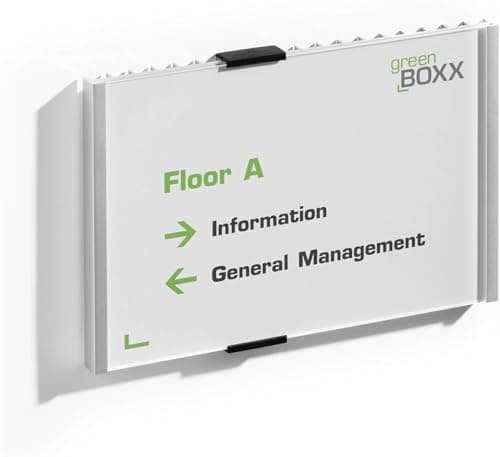 Image of Durable Information Sign 210 x 148.5 mm Silver, Door and Wall Sign, Includes Fittings, Ideal for Offices, Hotels, Public Buildings, etc.