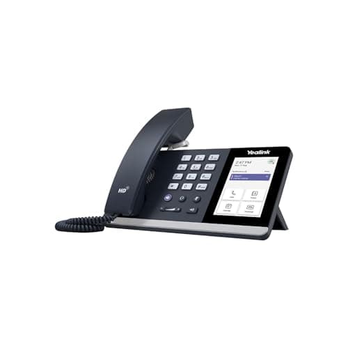 Image of Yealink MP54 Mid-Level, Smart Corded IP Desk Phone, Power Over Ethernet, Optimal HD Audio, 4 inch (800 x 480 Pixel) Capacitive LCD Touch Screen, Android 9.0 (Zoom Edition) – Black