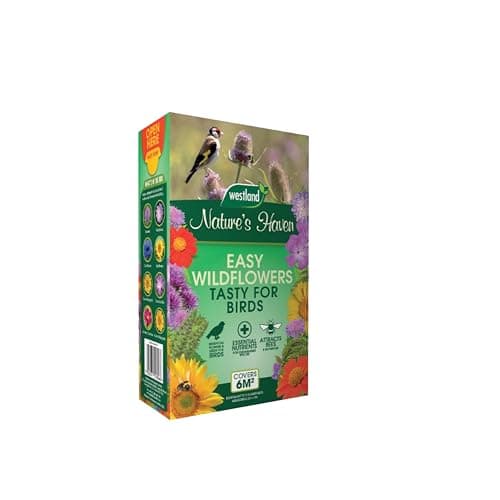 Image of Westland Nature's Haven Easy Wildflowers Seed & Granular Compost Mix 1.2kg, Bird & Pollinator Friendly Garden Blend for Bees Butterflies Wildlife encourages healthier seed establishment