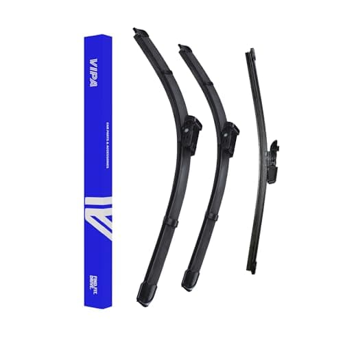 Image of Vipa Car Parts Premium Wiper Blade Set | fits: SEAT LEON 5F Hatchback (Jan 2013 to Apr 2021) | All-Weather Performance | Durable, Streak-Free Windshield Wipers | Easy Installation