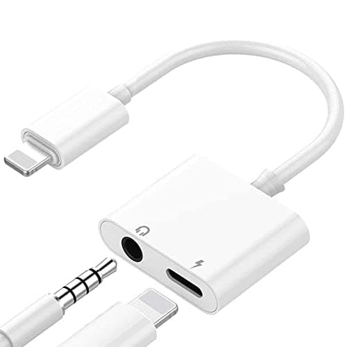 Image of Apple MFi-Certified: Adapter iPhone Headphones and Charger, 2-in-1 Lightning to 3.5 mm AUX Audio + Charger Splitter Compatible with iPhone 13/12/11/XS/XR/X 8/iPad