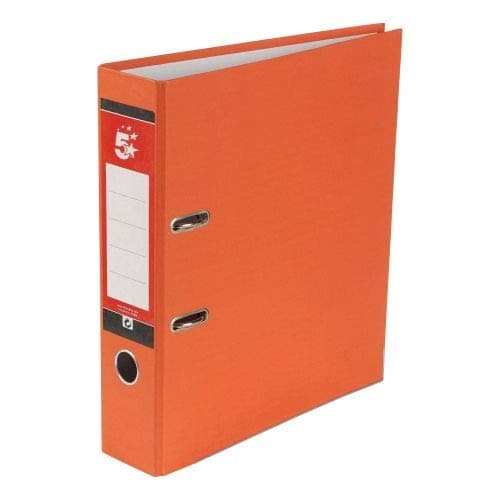Image of 5 Star office 939913 70 mm A4 Lever Arch File - Orange (Pack of 10)