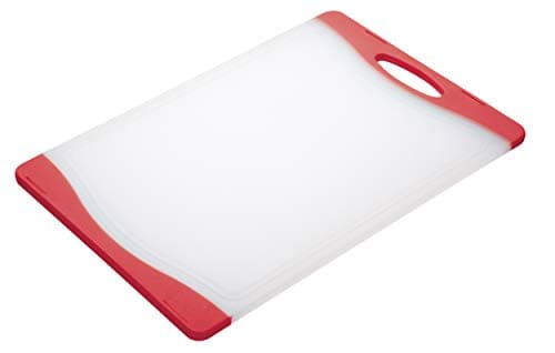 Image of Colourworks Polyethylene Reversible Cutting Board, 35 cm x 24 cm - Red