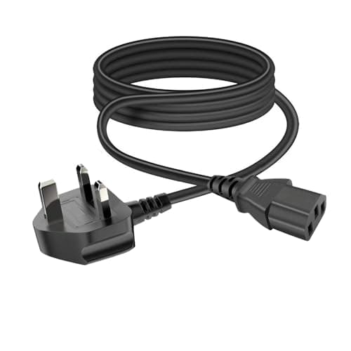 Image of UK AC Power Cable Replacement for EF EcoFlow River 2 River pro River 2 pro River 2 max, Delta 2,Delta 2 Max,Delta pro Portable Power Station Solar Generator 3 pin Cord Lead Plug