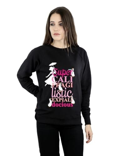 Image of Disney Women Mary Poppins Super Sweatshirt Black XX-Large