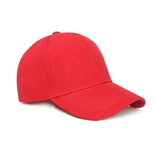 Image of Boolavard Baseball Cap Adjustable Size for Running Workouts and Outdoor Activities All Seasons (Red)