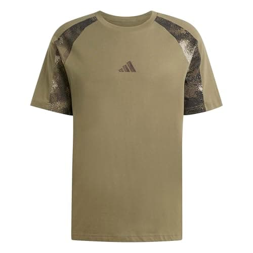 Image of adidas Men's CAMO T-Shirt, Olive strata/Multicolor, M