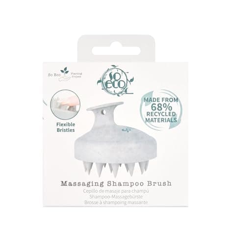 Image of So Eco Massaging Shampoo Brush – Scalp Massager for Deep Cleansing & Scalp Stimulation, Suitable for Most Hair Types, 68% Post Consumer Recycled Materials