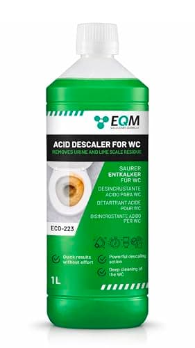 Image of EQM - Acid Toilet Cleaner & Descaler 1L - Heavy Duty Limescale, Calcium & Rust Remover - Powerful Bathroom Cleaner for Toilets & Sanitary Ware
