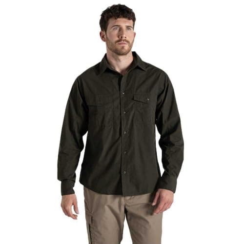 Image of Craghoppers Mens Expert Kiwi Long-Sleeved Shirt - Dark Cedar Green, Size L