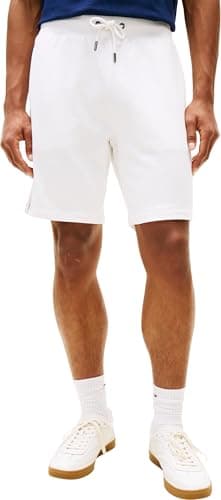 Image of Tommy Hilfiger Men's Global Stripe Sweatshort MW0MW42883, White, M