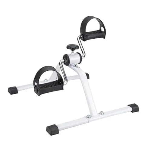 Image of Portable Mini Exercise Pedal Bike, Foldable Arm and Leg Exerciser, Low Impact Fitness Machine, White