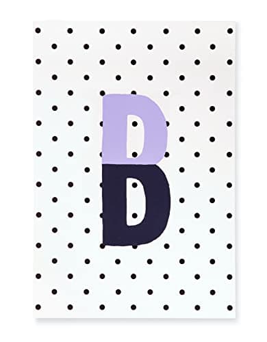 Image of Kate Spade New York Initial Notepad, Paper Pad with 100 Blank Sheets, 7" x 4.75" Small Writing Pad for Desktop Notes, B (Purple)
