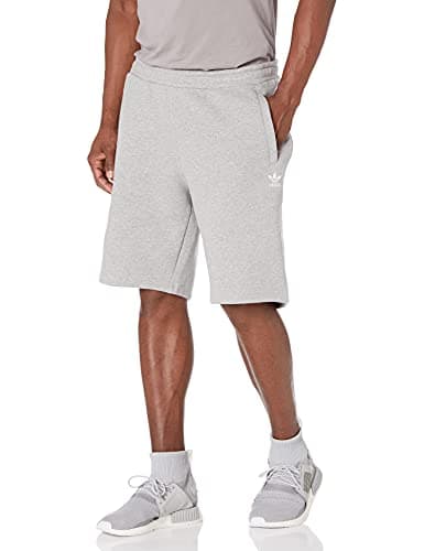 Image of adidas Originals Men's Trefoil Essentials Shorts, Medium Grey Heather, Large
