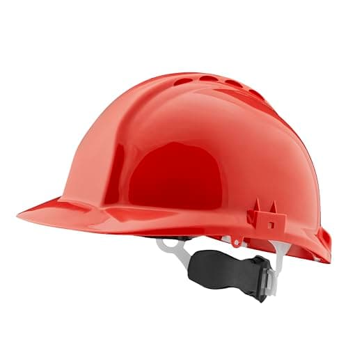 Image of Centurion 1125 Euro Red Hard Hat - Full Peak - Wheel Ratchet - Vented