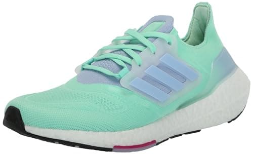 Image of adidas Women's Ultraboost 22 Running Shoe, Pulse Mint/Blue Dawn/Crystal White, 5 UK
