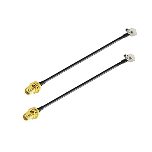 Image of Vecys SMA Cable SMA Female Bulkhead to TS9 Male Right Angle 4G Antenna Router Extension Cable 15CM 6Inch RG174 for 2G 3G 4G LTE External Antenna