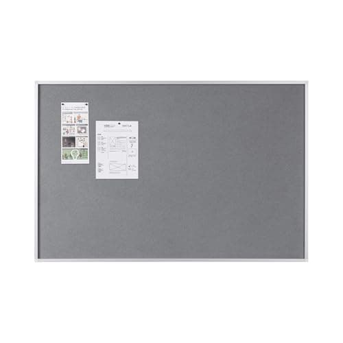 Image of Bi-Office New Generation Grey Felt Notice Board, 120 x 90 cm, Aluminium Frame,Grey,Red,White