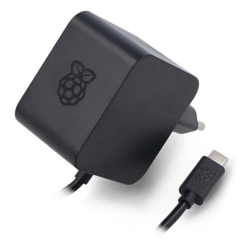 Image of Official Raspberry Pi 5 USB-C 27W Power Supply, USB-C Power Supply, Black