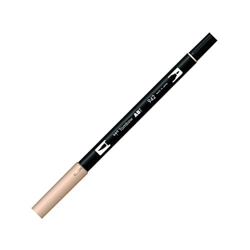 Image of Tombow ABT Dual Brush Pen, ABT-942, pen with two tips, perfect for hand lettering and bullet journaling, water colourable, cappuccino