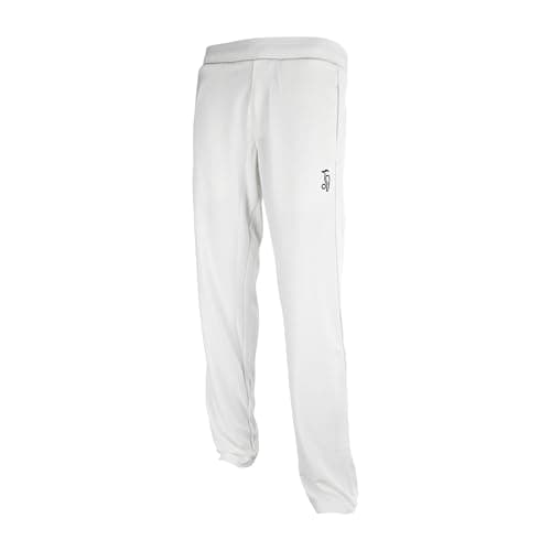 Image of Kookaburra Hat Mens Elite Eco Trousers - Size Sml Cricket, White, S EU