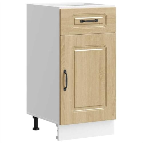 Image of vidaXL Kitchen Base Cabinet - Sonoma Oak - Engineered Wood Storage Solution for Modern Kitchens - Adjustable Feet - 40x46x81.5cm