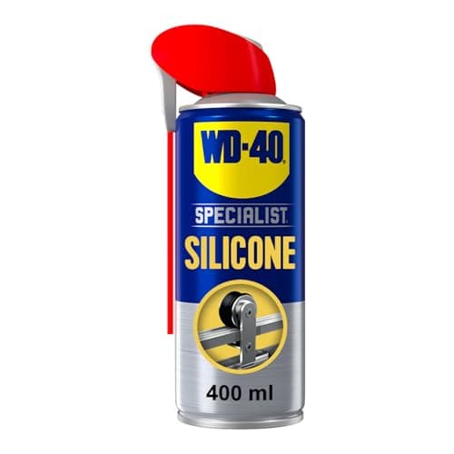 Image of WD-40 Specialist Silicone Spray Lubricant, 400ml with Smart Straw, All-Weather Rust Protection Silicone Lubricant, Repels Moisture, Dust, and Grime for Rubber Seals, Doors, Windows, 1-Pack