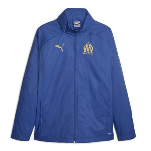 Image of PUMA OM Men's Football Windbreaker Jacket Dark Blue 2023/2024, Blue, L