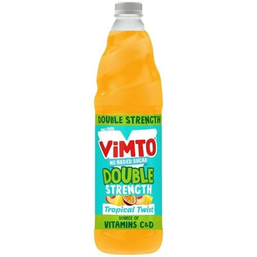 Image of Vimto Drink Collection any Occasion 2026 (Vimto Double Concentrate No Added Sugar Tropical Twist Squash 725ml)