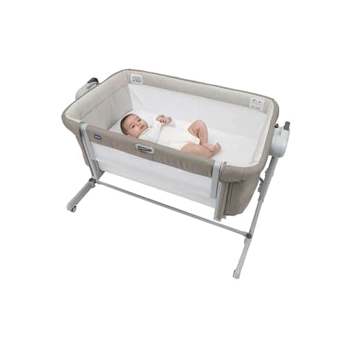 Image of Chicco Next2Me Magic Evo Infant Cosleeping Crib, Compatible with Different Beds, Rocking Mode, Adjustable Height, Sliding Barrier, 4 wheels, Good Air Circulation, Mattress and Bag Included, 0-6 m