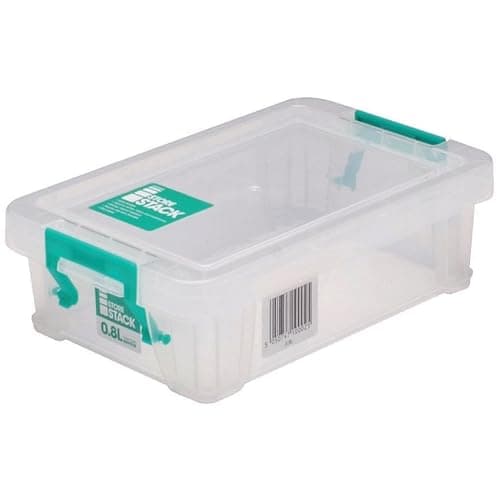 Image of StoreStack 0.8 Litre Storage Box W200xD125xH50mm Clear RB90118