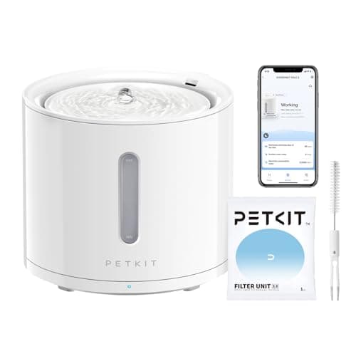 Image of PETKIT Cat Water Fountain for Drinking, EVERSWEET SOLO 2, App Control Cat Fountain 2L, Ultra Quite Water Fountain for Cat with Filter/Smart LED Reminder/3 Working Mode, Separate Base for Safety