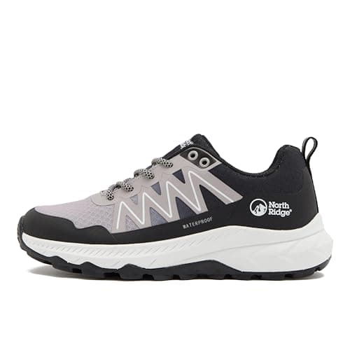 Image of NORTH RIDGE Women’s NAS Trail Walking Shoe with Durable Ripstop Upper & High Traction Sole, Waterproof (Black, UK Footwear Size System, Adult, Women, Numeric, Medium, 4)