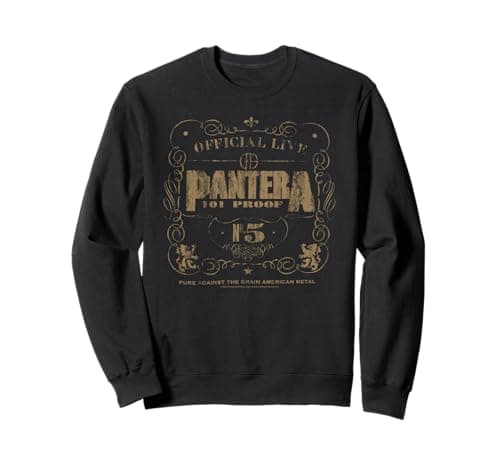 Image of Pantera 101 Proof Skull Rock Music Band Sweatshirt