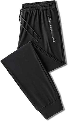 Image of Coolmance Stretch Pants,StretchActive - Unisex Ultra Stretch Quick Drying Pants Loose,Fast Dry Stretch Pants,Ultra High Stretch Quick Dry Pants (UK, Alpha, L, Regular, Regular, Black Jogging)