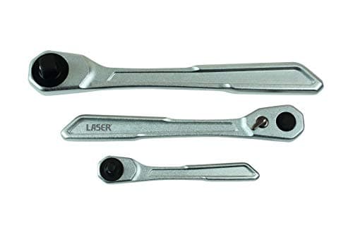 Image of Laser 7937 Slim Handle Ratchet Set 1/4"D, 3/8"D, 1/2"D 3pc