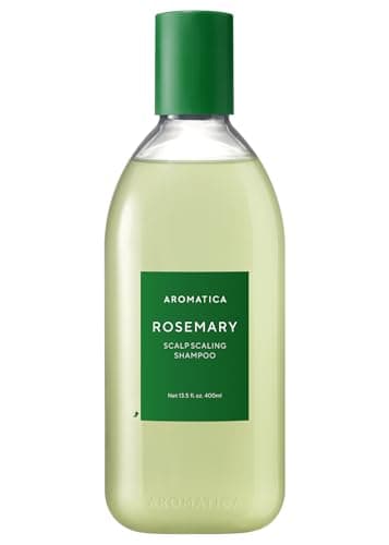 Image of AROMATICA Rosemary Scalp Scaling Shampoo - Thinning Hair Loss Natural Rosemary Essential oil for Women - Vegan Hair Growth Biotin Korean Shampoo - Free from Sulfate, Silicone, and Paraben (400ml)