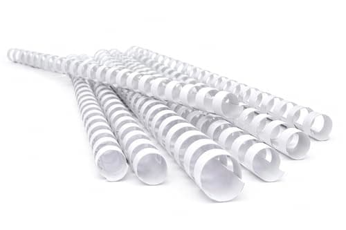 Image of Pavo -Premium Plastic Binding Combs 8 mm A4 White, Pack of 100, 21 Ring Spine, Binds up to 40 Sheets - 8001613