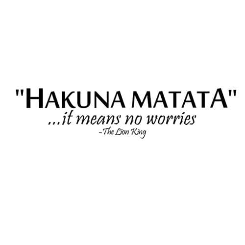 Image of Hakuna Matata Wall Sticker Removable Wall Stickers Murals Diy Home Decorations Art Decor Letters Wall Stickers Home Garden Accessories