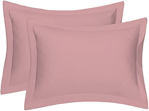 Image of Oxford Pillow Cases 2 Pack Soft Luxury Bedroom Pillow Cover Pair (Pink)