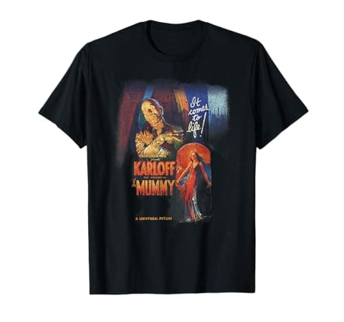 Image of Universal Monsters Distressed The Mummy Movie Poster T-Shirt